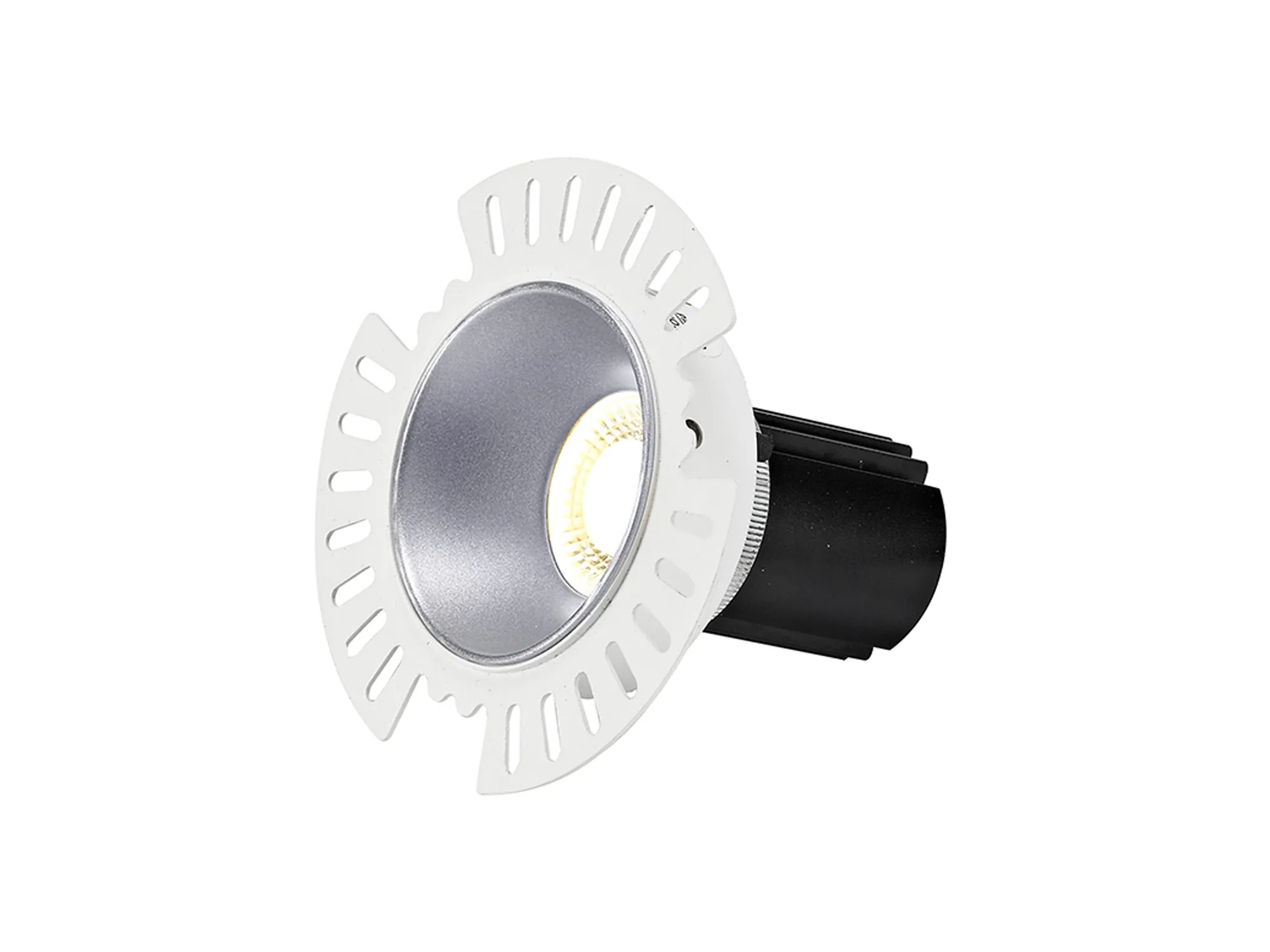 Basy 12 Tridonic Powered 12W 2700K 1200lm 36° CRI>90 LED Engine Silver Fixed Recessed Spotlight, IP20 DM201825  Dlux Basy 12